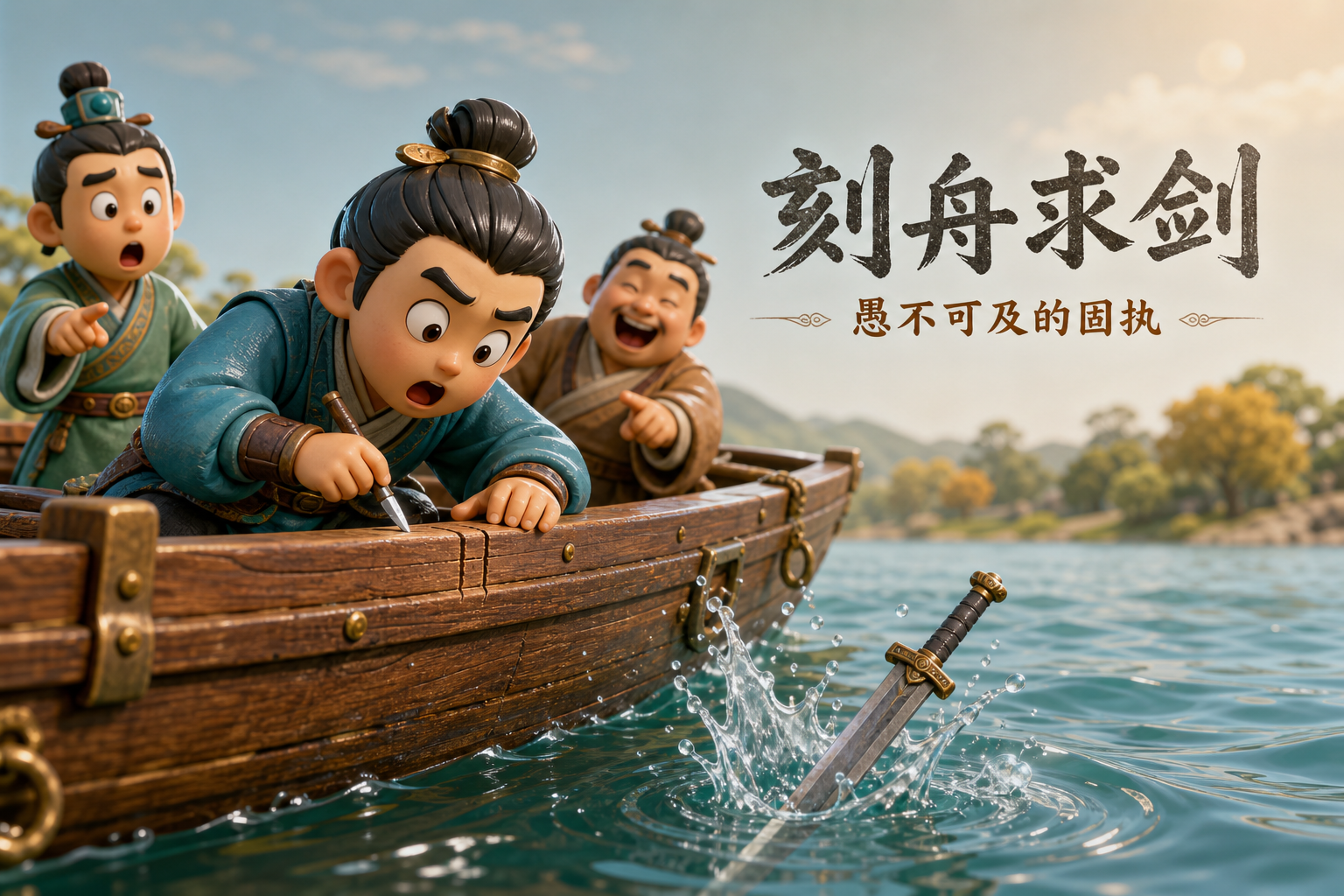 刻舟求剑·工业风卡通产品场景