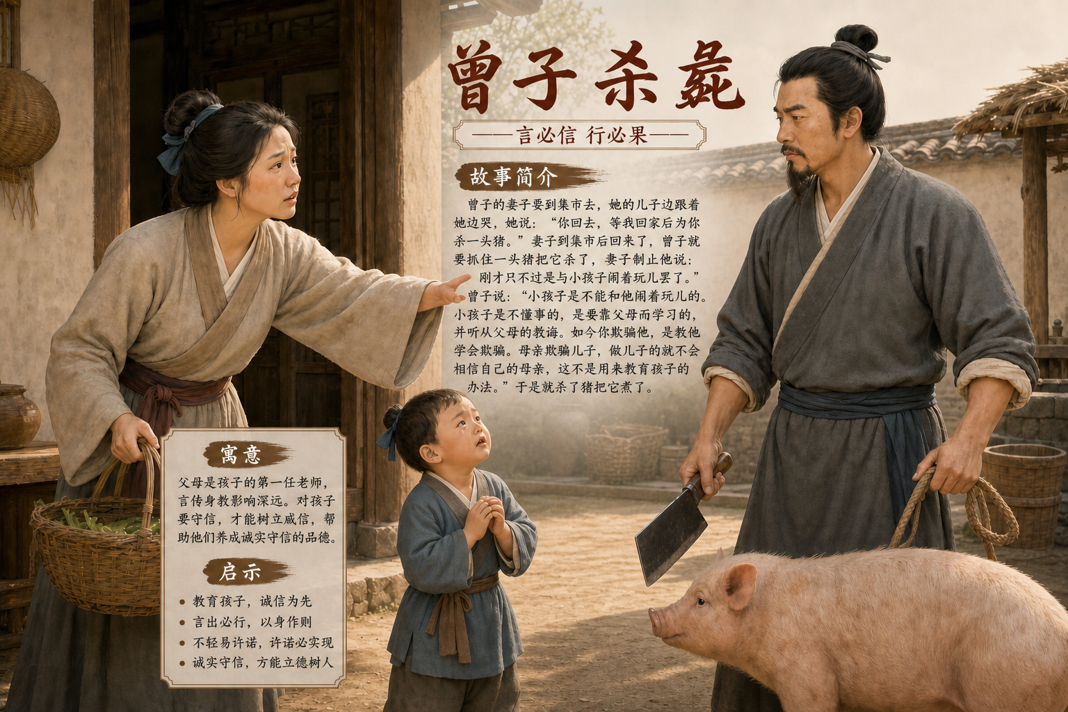 标题修正:将“曾子杀猪”改为“曾子杀彘”